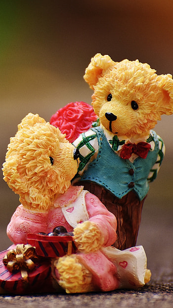 Teddy Wale, Cute Couple, Teddy Bear HD phone wallpaper