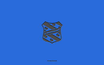 SC Heerenveen, blue background, Dutch football team, SC Heerenveen emblem, Eredivisie, Heerenveen, Netherlands, football, SC Heerenveen logo HD wallpaper