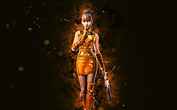 Golden Rune Kor, , yellow neon lights, Fortnite Battle Royale, Fortnite characters, Golden Rune Kor Skin, Fortnite, Golden Rune Kor Fortnite HD wallpaper