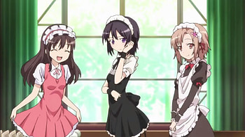 Boku wa Maid, yukimura kusunoki, yukimura, cute, long hair, dress, nice, boku wa tomodachi ga sukunai, short hair, happy, adorable, female, sweet, smiling, smile, girl, kusunoki yukimura, kawaii, anime girl, maid, anime, pretty, brown hair, lovely HD wallpaper