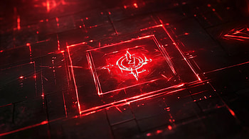 Dynamic Red Technology Rune -, red, technology, Rune HD wallpaper