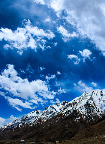 Nature, Sky, Clouds, Mountain, Vertex, Top, Snow Covered, Snowbound HD phone wallpaper