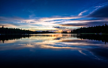 Nature, Water, Sky, Clouds, Lake, Reflection, Shore, Morning, Shores HD wallpaper