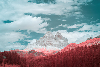 Dolomites Italy, dolomites, mountains, nature, snow, trees, sky, italy, behance HD wallpaper
