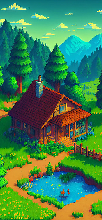 Pondside Cabin — Stardew Valley , video game HD phone wallpaper
