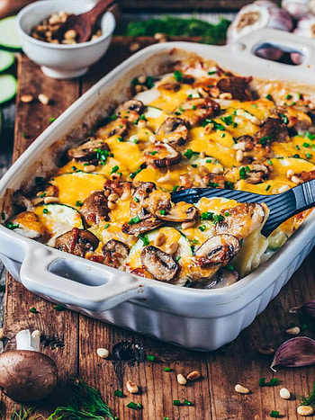 Vegan potato bake, Creamy gratin potatoes, Bianca Zapatka recipe, Plant-based culinary delight HD phone wallpaper