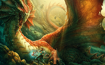 Ferocious Dragon, dragon, ferocious, cg, fantasy HD wallpaper