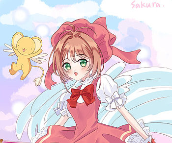 Sakura Kinomoto, Sakura Kinomoto, Cerberus (Cardcaptor Sakura), Anime, Cardcaptor Sakura HD wallpaper