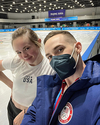 Mariah Bell, Adam Rippon HD phone wallpaper