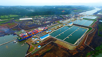 Panama Canal, Container ships, Goods transport revolution, Build value HD wallpaper