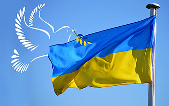 Peace for Ukraine!, peace, Ukraine, dove, flag, sky HD wallpaper