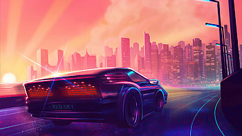 Synthwave Car Lost With You, synthwave, artist, artwork, digital-art, artstation HD wallpaper