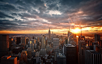 New York Sunset, Popular backgrounds, Vibrant , Serene beauty HD wallpaper