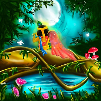 Krishna radha painting, Cute Radha Krishna HD wallpaper
