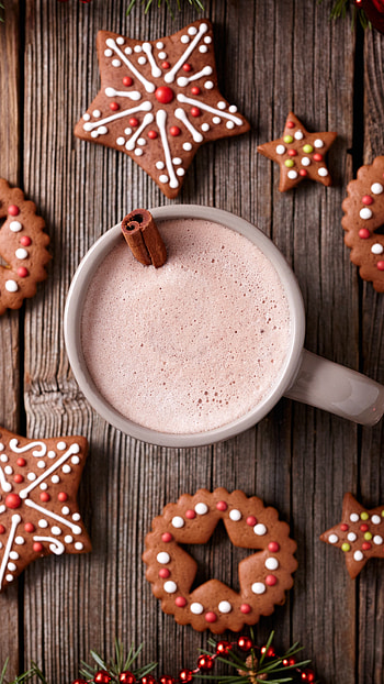 Christmas cocoa delight, Cinnamon-infused drink, Cozy comfort, Festive HD phone wallpaper