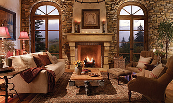 Fireplace, sofa, room, home HD wallpaper
