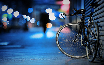 Miscellanea, Miscellaneous, Wall, Evening, Street, Bicycle HD wallpaper