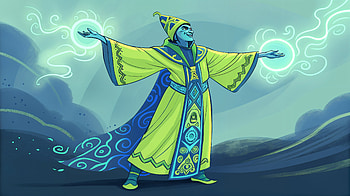 Magical Genie in Ultra, genie, wizard, magic, fantasy, character design HD wallpaper
