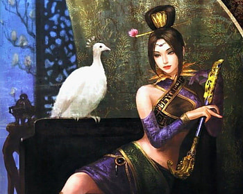 Zhen Ji, phoenix, cute, oriental, beauty, nice, dynasty warriors, feather, female, sexy, sweet, gorgeous, hot, chinese, girl, beautiful, anime girl, elegant, anime, pretty, lovely HD wallpaper