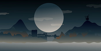 Dark Night Landscape Artistic, night, landscape, moon, artist, artwork, digital-art, behance, dark HD wallpaper