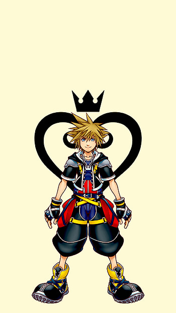 Kingdom Hearts Sora with Iconic Heart Emblem, video game, Kingdom Hearts, Sora (Kingdom Hearts) HD phone wallpaper