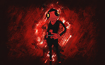 Fortnite Red Night Toona Fish Skin, Fortnite, main characters, red stone background, Red Night Toona Fish, Fortnite skins, Red Night Toona Fish Skin, Red Night Toona Fish Fortnite, Fortnite characters HD wallpaper