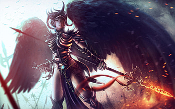 Dungeons Dragon Fantasy Girl, fantasy-girls, dragon HD wallpaper
