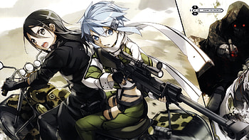 Sword Art Online 2 Death Gun, Kirito and Sinon HD wallpaper