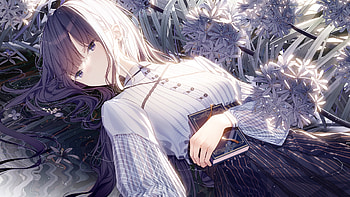 Moonlit Bloom: Anime Girl, Anime, girl, anime girl HD wallpaper