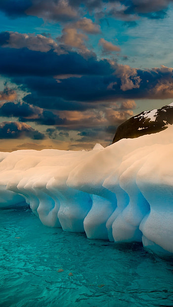 South Georgia Island, Sunset, Windows 10 spotlight , Antarctica HD phone wallpaper