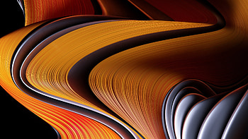 Yellow lines, wavy pattern, abstract HD wallpaper