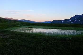 Landscape, Nature, Grass, Mountains, Lake, Valley HD wallpaper