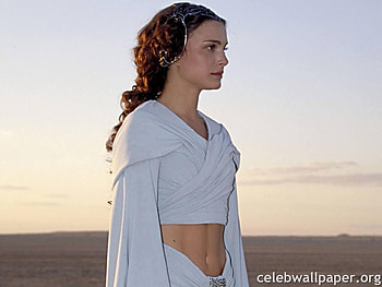 Natalie Portman, white dress, pretty, princess, actress, hair, female HD wallpaper
