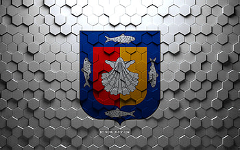 Flag of Baja California Sur, honeycomb art, Baja California Sur hexagons flag, Baja California Sur 3d hexagons art, Baja California Sur flag HD wallpaper