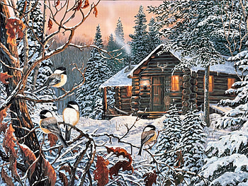 winterdream, winter, wood, house, snow HD wallpaper