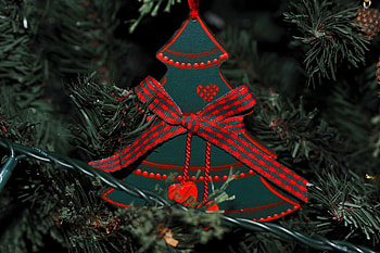 Christmas tree, ornament, christmas, tree, red HD wallpaper