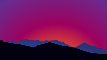 Mountain Landscape Sunset Minimalist 1, minimalism, minimalist, mountains, landscape, 1, 1, abstract, vector, deviantart, sunset HD wallpaper