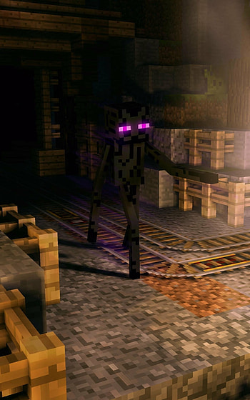 Minecraft Enderman Night – Epic Adventure, video game, Minecraft HD phone wallpaper