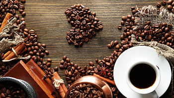 Coffee bean heart, Romantic symbolism, U , Love for coffee HD wallpaper
