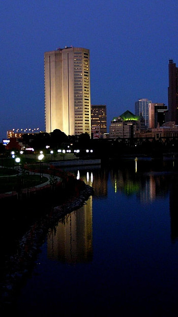 Columbus (Ohio), Travels, At night HD phone wallpaper