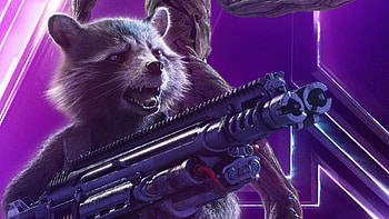 Rocket Raccoon In Avengers Infinity War New Poster, rocket-raccoon, avengers-infinity-war, 2018-movies, movies, poster HD wallpaper