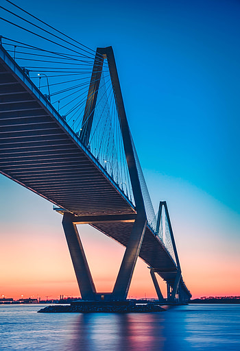 Bridge, architecture, waterfront HD phone wallpaper