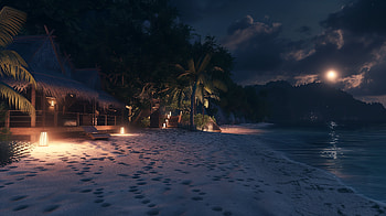 Tranquil Sandy Beach: A Stunning Experience, beach, sandy beach, night, moonlight, tropical HD wallpaper