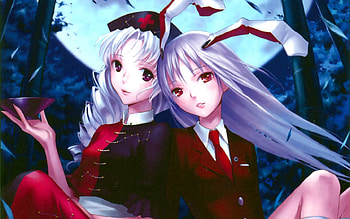 Moonlit Sisterhood, night, sisters, moonlight, anime, twins HD wallpaper