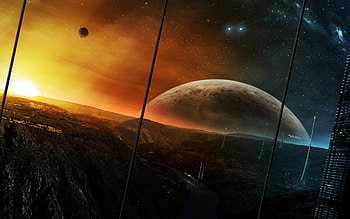 Landscape, Planets, Universe HD wallpaper