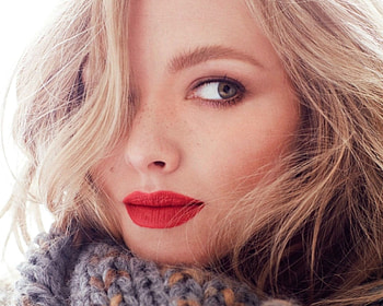 Amanda Seyfried, blonde, red, face, lips, girl, actress, woman HD wallpaper