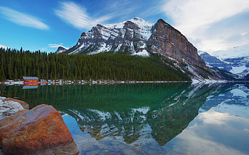 Lake Louise, Nature's masterpiece, Breathtaking scenery, Reflections on water HD wallpaper