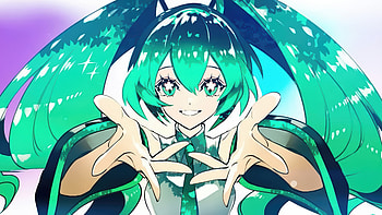 Vibrant Hatsune Miku Ultra from Fortnite, video game, Fortnite, Hatsune Miku, Anime HD wallpaper