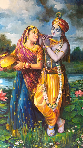 Radha Krishna , Kanha, Mathura HD phone wallpaper