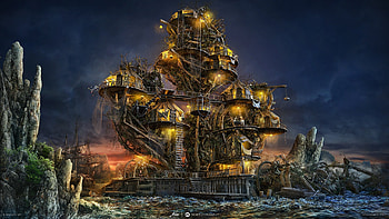 Building, Fantasy HD wallpaper
